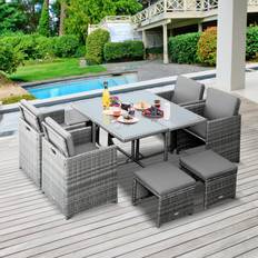 Outdoor Lounge Sets OutSunny 9 Pieces