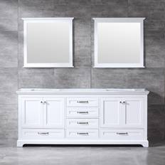 White Bathroom Mirrors Lexora Dukes 80 Double Bath Vanity, Carrara Marble