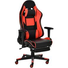 Verstellbare Rückenlehne Gaming-Stühle Vinsetto Gaming Stuhl mit Fußstütze Bunt