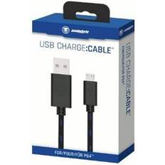 Adapter Snakebyte PS4 Micro USB CHARGE:CABLE - 3m Mesh Cable - Ladekabel Dualshock 4 Controller PlayStation 4 Xbox One kompatibel