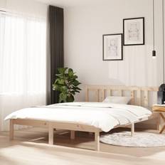Senger & Madrasser vidaXL brown, 120 Solid Wood Bed Frame Sängram
