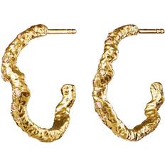 Zirkon Smykker Maanesten Janine Grande Earrings - Gold/Transparent