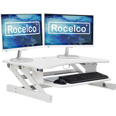 Laptop Stands Rocelco 37" Deluxe Adjustable Desk Riser, White (R DADRW) White