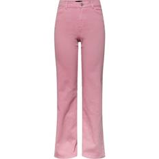 Pieces Dame Jeans Pieces Wide Leg Jeans - Begonia Pink