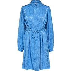 Skjortekjoler Selected Long Sleeve Shirt Dress - Ultramarine