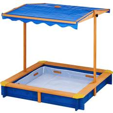 Sand Boxes Playground Teamson Kids Sandbox with Rotattable Canopy Cover