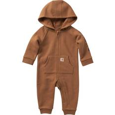 Carhartt Toddlers Long Sleeve Zip-Front Fleece Coveralls - Brown (CM8675-D15)