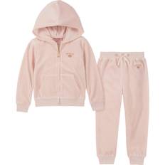 Juicy couture velour tracksuit Juicy Couture Girls Pieces Jogger Set Casual Pants, Barely Pink