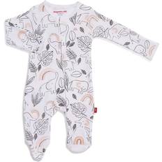 Magnetic Me Nightwear Magnetic Me By Magnificent Baby 9M Ellie Go Lucky Footie In Cream Cream 6-9 Months
