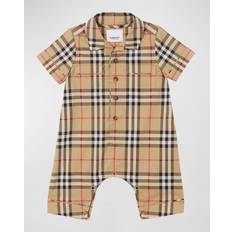 Burberry Jumpsuits Children's Clothing Burberry Baby Checked cotton-blend onesie beige