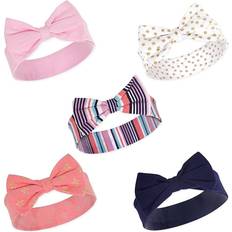 Little Treasure Baby Girls' Cotton Headbands, Sparkle Stripe 5-Pack, One