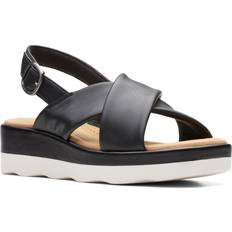 Clarks Clara Cove Wedge Sandal, Sand Synthetic