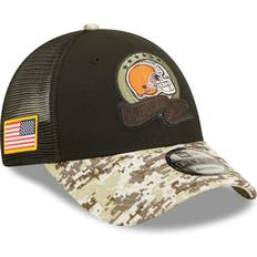 Children's Clothing New Era Youth Black/Camo Cleveland Browns 2022 Salute To Service 9FORTY Snapback Trucker Hat