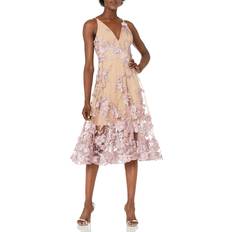 Dress The Population Audrey Plunging Midi Lilac/Nude