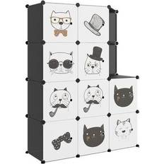 vidaXL Cube Storage Cabinet for Kids Black
