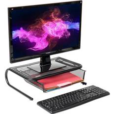 Laptop Stands Mind Reader Metal Mesh Monitor Stand And Desk Organizer With Storage Drawer