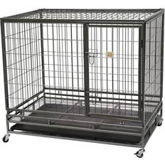 Go Pet Club Dog Cages & Dog Carrier Bags - Dogs Pets Go Pet Club Heavy Duty Steel Crate 43" 76.2x96.5