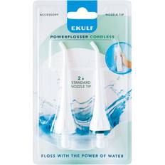 Tannbørstehoder Ekulf PowerFlosser Cordless Standard Nozzle Tip 2-pack