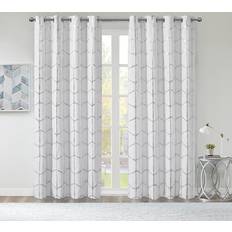 White Curtains & Accessories Intelligent Design Raina 63" Grommet50x63"