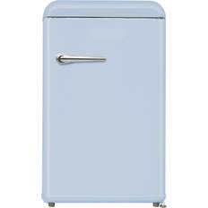 Freistehende Kühlschränke Retro Kühlschrank Schwarz, Silber, Blau