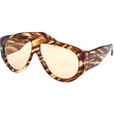 Tom Ford Sunglasses Tom Ford BRONSON FT 1044 Striped Brown/Brown 60/12/140