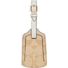 Beige Travel Accessories Coach Luggage Tag In Signature
