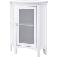 Corner storage cabinet white Teamson Home Fashions Fashions Madison Wooden Corner Storage Cabinet
