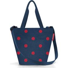 Reisenthel Shopper XS, Extra Small Zippered Tote Bag with Shoulder Strap, Mixed Dots Red
