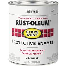 Rust-Oleum Stops Satin Oil-Based Protective Paint 1 qt White
