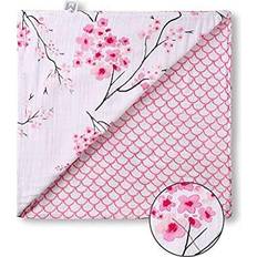 Malabar Baby Cherry Blossom Certified Organic Cotton Blanket Cherry Blossom 47in X 47in