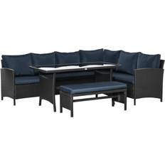 Patio Furniture OutSunny 4 Pieces Patio Dining Set