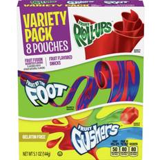 Fruit roll ups Betty Crocker Fruit Roll-Ups Fruit by the Foot, Gushers Snacks Variety Pack 5.1oz 8