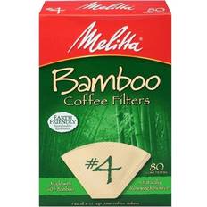 Melitta Coffee Maker Accessories Melitta #4 Cone Bamboo Filters, Count