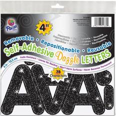 Letter Pacon 4 Self-Adhesive Puffy Font Letters, Black Dazzle, 78 Characters PAC51680