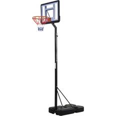 Basketballständer Homcom Basketballkorb mit 2 Rädern schwarz
