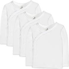 Honest Baby Nests & Blankets Honest The Company Size 3-6M 3-Pack Honestly Pure Organic Cotton Long Sleeve Tops White White 3-6 Months