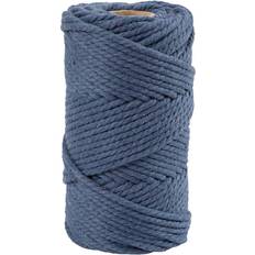 Makrame garn Tråd & garn Creativ Company Macramé cord, L: 55 m, D 4 mm, blue, 330 g/ 1 roll