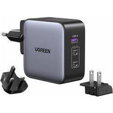 Ladere Batterier & Ladere på salg Ugreen 65W USB C Charger Nexode GaN Fast Wall Charger 3 Port Power Adapter, US/UK/EU Plug for Travel Compatible with MacBook Pro/Air, Dell XPS, iPhone 14 Pro Max, iPad, Galaxy S23 S22, Steam Deck