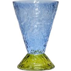 Hübsch Vaser Hübsch Abyss Light Blue/Olive Vase
