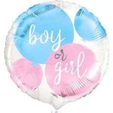 Unique Gender Reveal Party Round Foil Balloon 18''