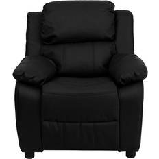Sitting Furniture Flash Furniture Kids Deluxe Padded Contemporary Recliner with Storage Arms