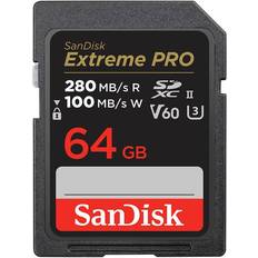 V60 Minnekort SanDisk Extreme PRO V60 UHS-II 280/100MBs 64GB