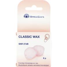 Swedsafe Classic Wax Earplugs 6-pack