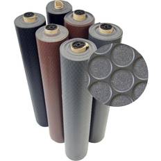 Gray Wood Flooring Rubber-Cal Coin-Grip Flooring and Rolling Mat, Dark Grey, 2mm x 4 x 20-Feet