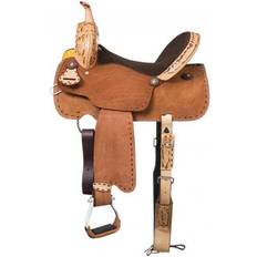Equestrian King Reno Buck Stitch Barrel Saddle 14in