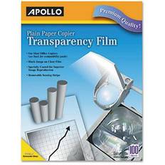 Apollo Plain Paper B/W Laser Transparency Film w/Handling Strip Letter
