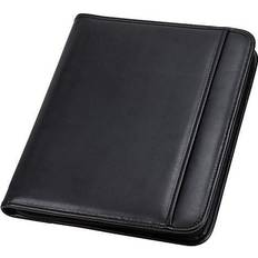 Samsill Professional Leather Padfolio/Notepad, Black 70820