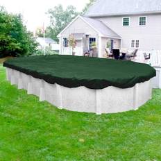 Pool Mate Freestanding Pools Pool Mate 321625-4-PM Heavy-Duty Winter Oval Above-Ground Cover, 16 x 25-ft, Grass Green
