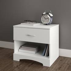 Bedside Tables South Shore Step One 1-drawer Nightstand Pure