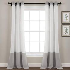 White Curtains Lush Decor Faux Linen Grommet40x84"